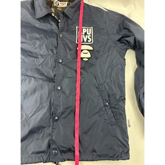 Aape By A Bathing Ape Navy Windbreaker Jacket With Camo Lining S - Picture 10 of 11